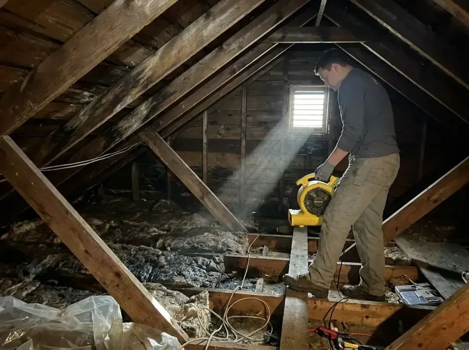 attic-water-damage-drying-proc-007 — frequently asked questions, Emergency Water Extraction & 24/7 Flood Response in Cooper…